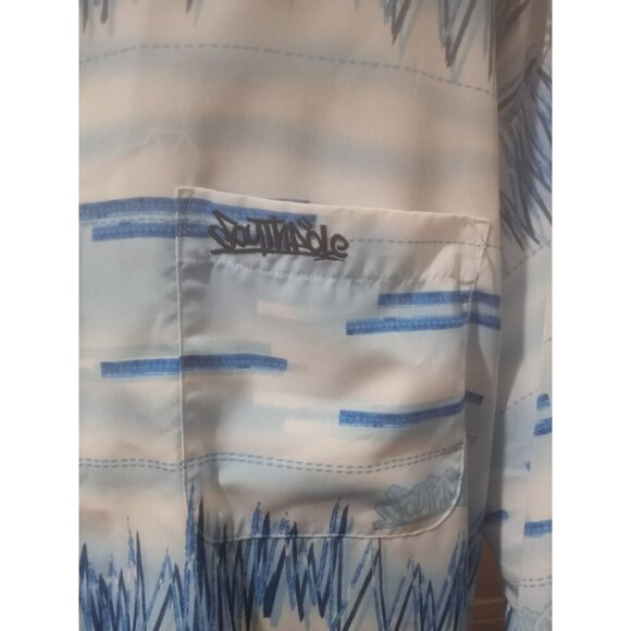 VTG Southpole Shirt Mens 3XL Blue Short Sleeve Graphic Print Hip Hop Baggy Y2K - Picture 3 of 12